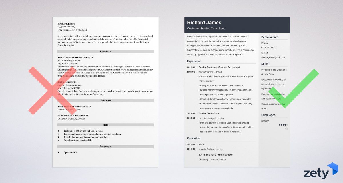 consulting cv templates
